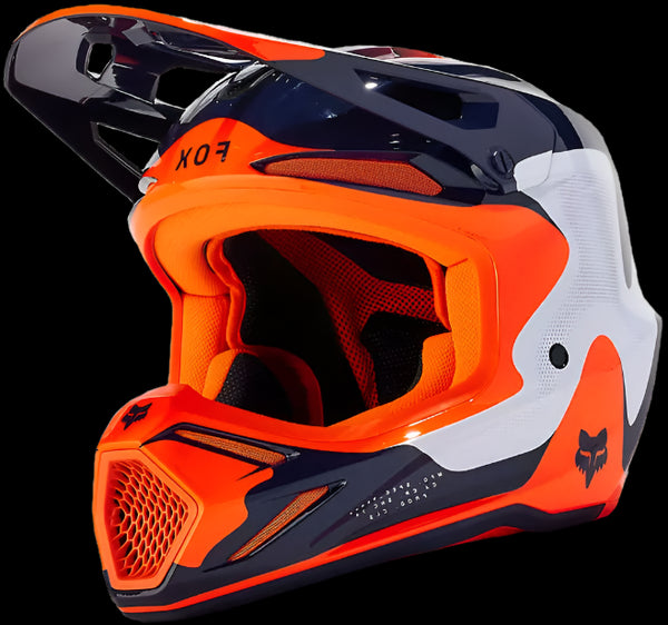 Fox Racing V3 Revise Helmet - Navy/Orange