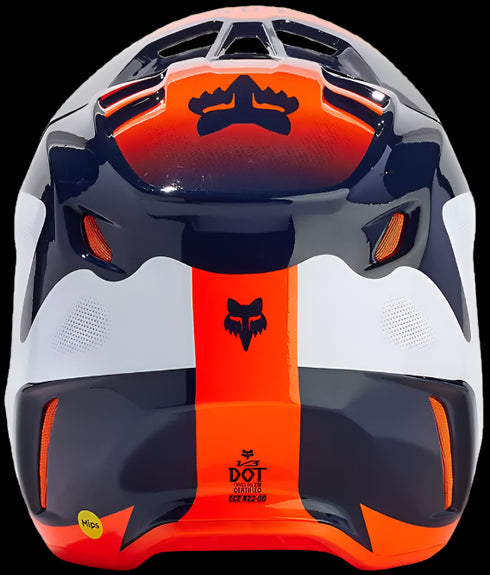Fox Racing V3 Revise Helmet - Navy/Orange