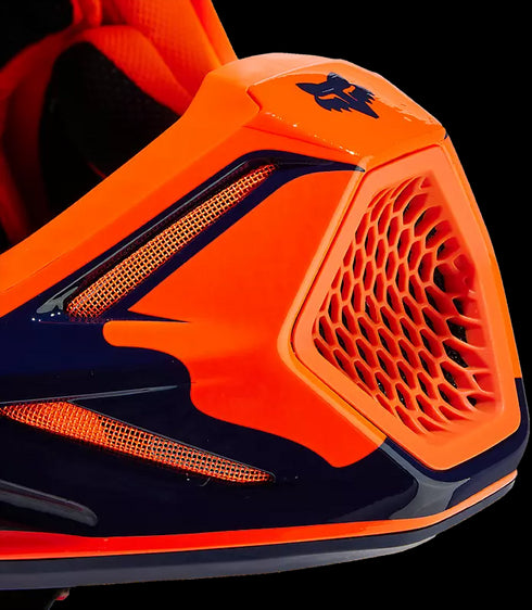 Fox Racing V3 Revise Helmet - Navy/Orange