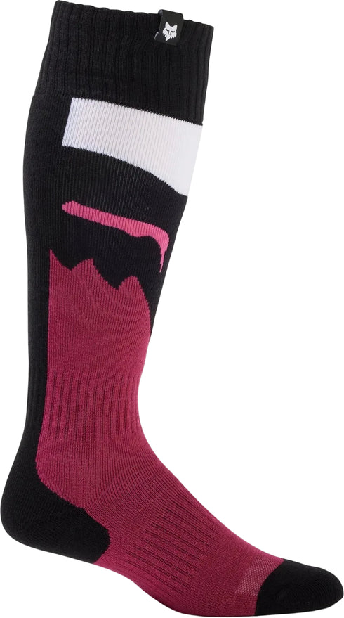 Fox 2026 Ladies 180 Flora Socks - Black/Pink — Motorcycle Gear (image 1 of 2)
