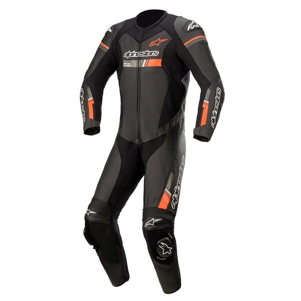Alpinestars GP Force Chaser Leather 1PC Suit - Black/Red Fluo