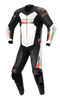 Alpinestars GP Force Leather Suit (1pc) Black/White/Red Flou
