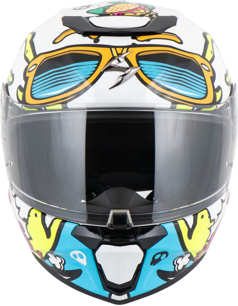 Scorpion Youth EXO-JNR Air Fun Helmet - White/Blue — Motorcycle Helmets (image 6 of 8)