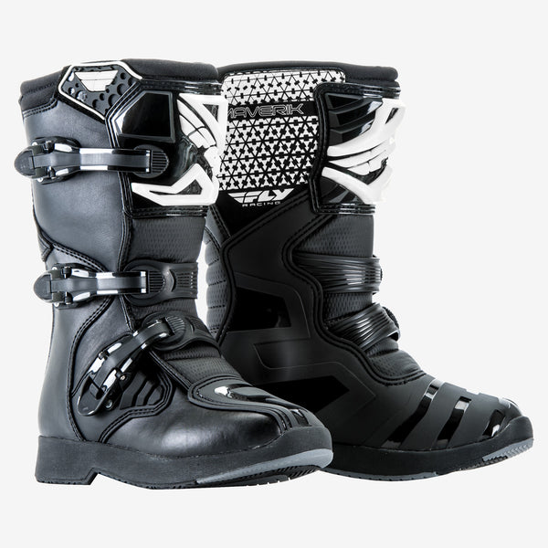 Fly Racing 2022 Youth Maverik Boots - Black — Motorcycle Gear (image 1 of 4)