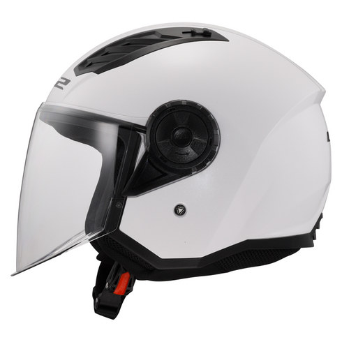 LS2 OF616 Airflow 2 Solid Helmet - White-06 Gloss — Motorcycle Helmets (image 2 of 2)