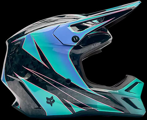 Fox Racing V3 RS Canvas Helmet - Aqua Blue