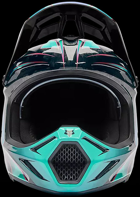 Fox Racing V3 RS Canvas Helmet - Aqua Blue