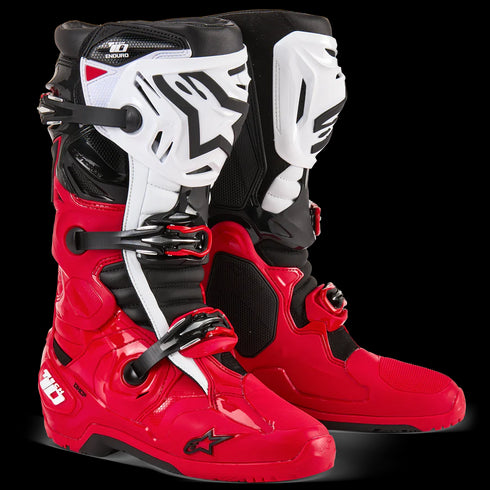 Alpinestars Tech 10 Enduro Boots - Bright Red/Black/White