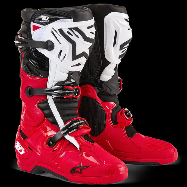 Alpinestars Tech 10 Enduro Boots - Bright Red/Black/White