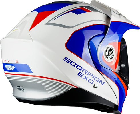 Scorpion ADX-2 Kamps Helmet - White/Red/Blue