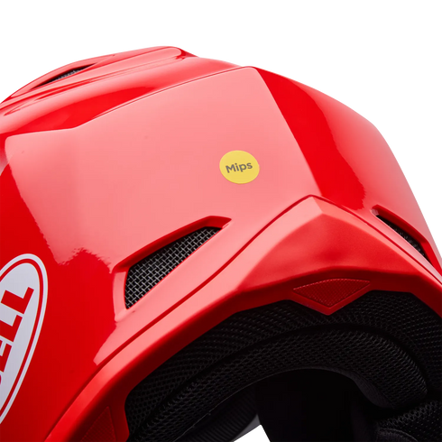 Bell MX-10 MIPS Aviator Helmet - Red/Black — Motorcycle Helmets (image 8 of 10)