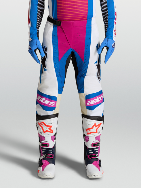 Alpinestars 2027 Techstar Maven Pants - White/Hot Coral/Blithe Blue