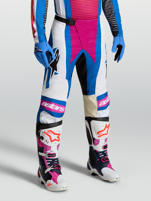Alpinestars 2027 Techstar Maven Pants - White/Hot Coral/Blithe Blue