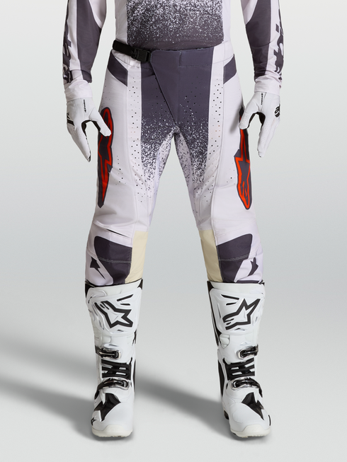Alpinestars 2027 Techstar Swan Pants - Light Lilac/Dark Grey/Red Fluo