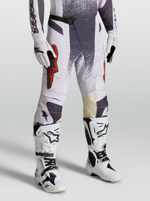 Alpinestars 2027 Techstar Swan Pants - Light Lilac/Dark Grey/Red Fluo