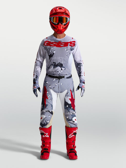 Alpinestars 2027 Racer Air Lone Pants - Grey Camo/White/Fire Red