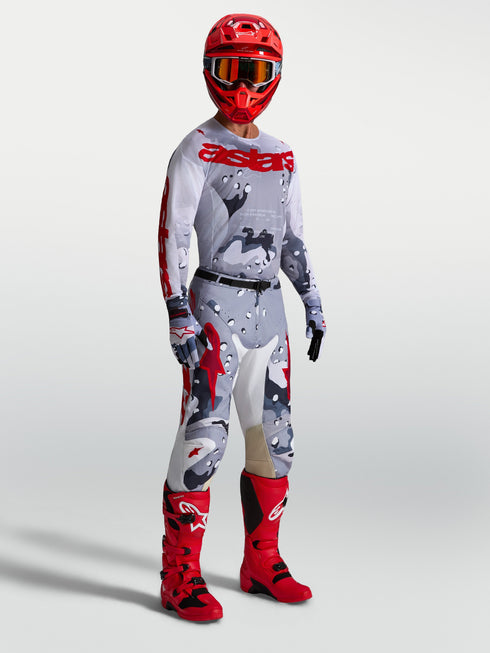 Alpinestars 2027 Racer Air Lone Pants - Grey Camo/White/Fire Red