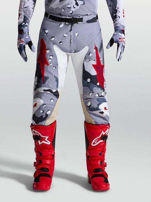 Alpinestars 2027 Racer Air Lone Pants - Grey Camo/White/Fire Red