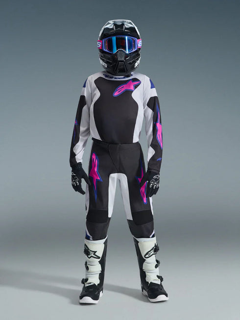 Alpinestars 2026 Youth Fluid Grid Pants Black/Light Gray/Purple