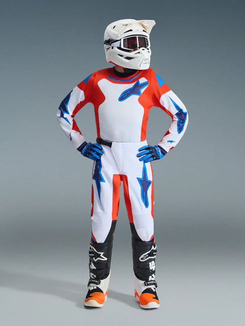 Alpinestars 2026 Youth Fluid Grid Pants Orange/Ucla Blue