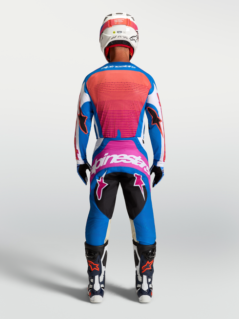 Alpinestars 2027 Techstar Maven Jersey - White/Hot Coral/Blithe Blue