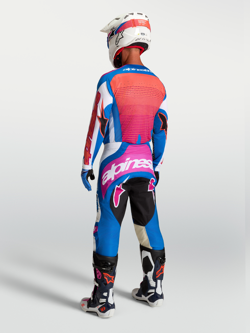 Alpinestars 2027 Techstar Maven Jersey - White/Hot Coral/Blithe Blue