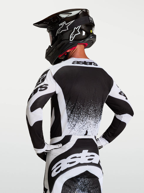 Alpinestars 2027 Techstar Swan Jersey - White/Black — Motorcycle Gear (image 6 of 10)
