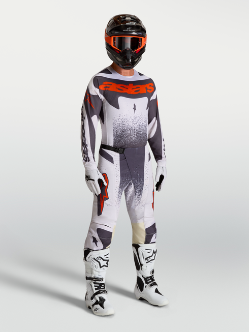 Alpinestars 2027 Techstar Swan Jersey - Light Lilac/Dark Grey/Red Fluo