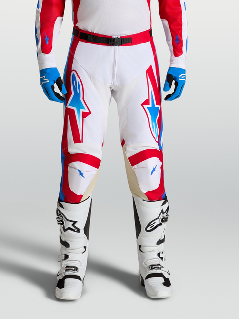 Alpinestars 2027 Racer Hunt Pants - White/Fire Red/Ucla Blue