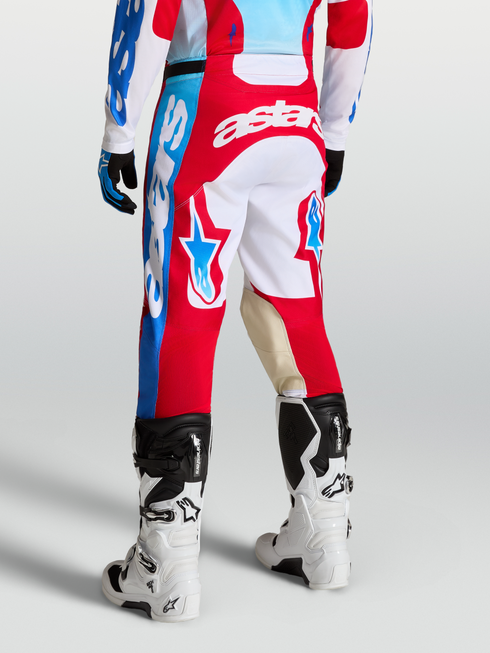 Alpinestars 2027 Racer Hunt Pants - White/Fire Red/Ucla Blue