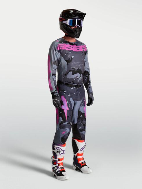 Alpinestars 2027 Racer Lone Jersey - Grey Camo/Purple — Motorcycle Gear (image 8 of 10)