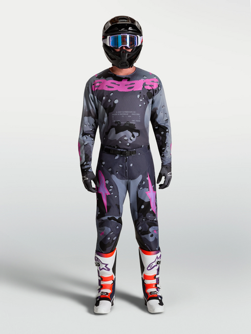 Alpinestars 2027 Racer Lone Jersey - Grey Camo/Purple — Motorcycle Gear (image 7 of 10)