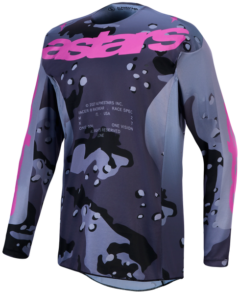Alpinestars 2027 Racer Lone Jersey - Grey Camo/Purple — Motorcycle Gear (image 1 of 10)