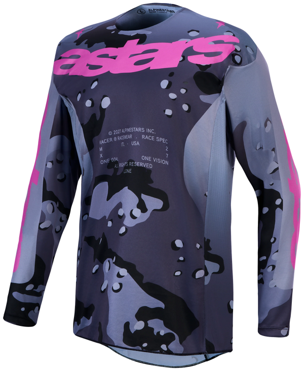 Alpinestars 2027 Racer Lone Jersey - Grey Camo/Purple — Motorcycle Gear (image 1 of 10)