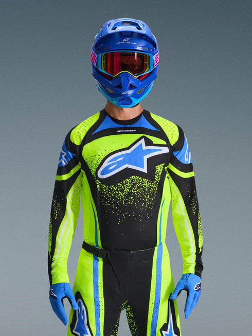 Alpinestars 2026 Techstar Nomur Jersey Dark Navy/Yellow Fluo/Ucla Blue
