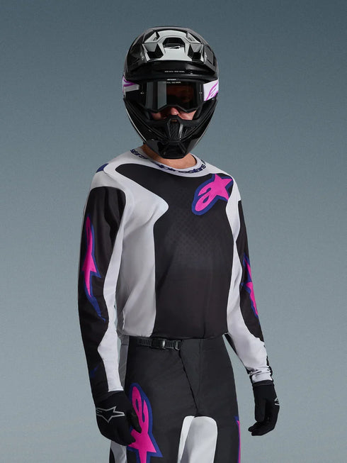Alpinestars 2026 Fluid Grid Jersey Black/Light Grey/Purple