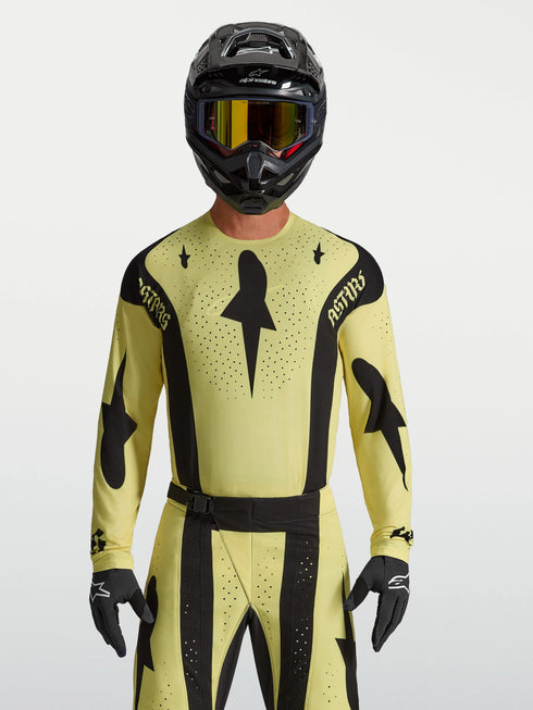 Alpinestars 2027 Techstar Atrox Jersey - Yellow/Black — Motorcycle Gear (image 3 of 9)