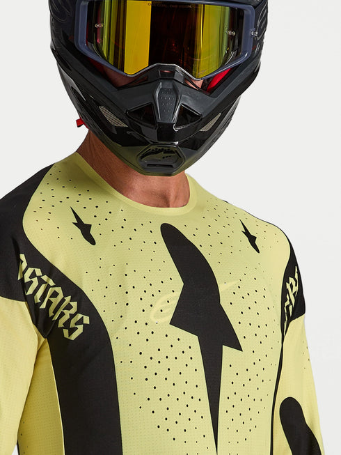 Alpinestars 2027 Techstar Atrox Jersey - Yellow/Black — Motorcycle Gear (image 6 of 9)