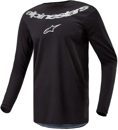 Alpinestars 2025 Fluid Graphite Jersey Black/Silver — Off-Road/MX Jersey (image 1 of 2)