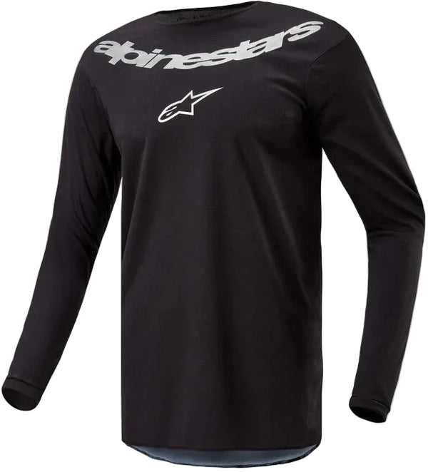 Alpinestars 2025 Fluid Graphite Jersey Black/Silver — Off-Road/MX Jersey (image 1 of 2)