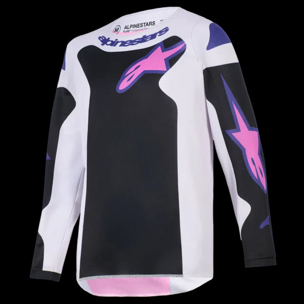 Alpinestars 2026 Youth Fluid Grid Jersey Black/Light Gray/Purple