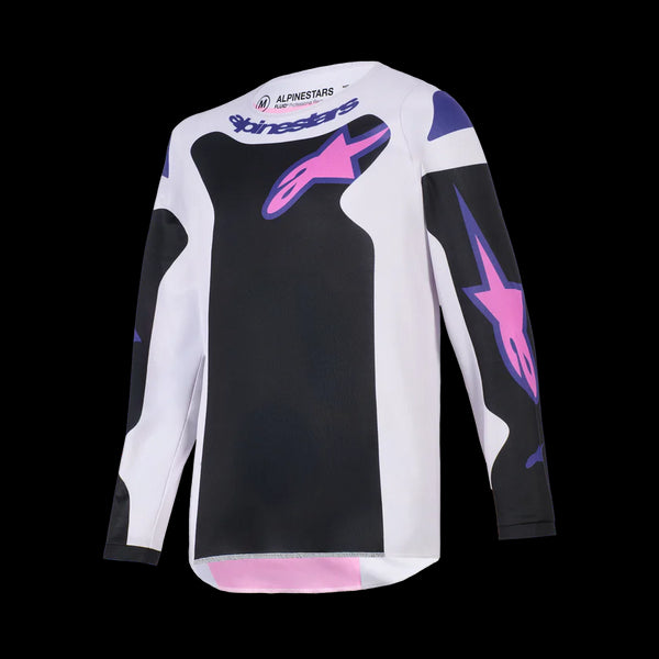 Alpinestars 2026 Youth Fluid Grid Jersey - Black/Light Grey/Purple