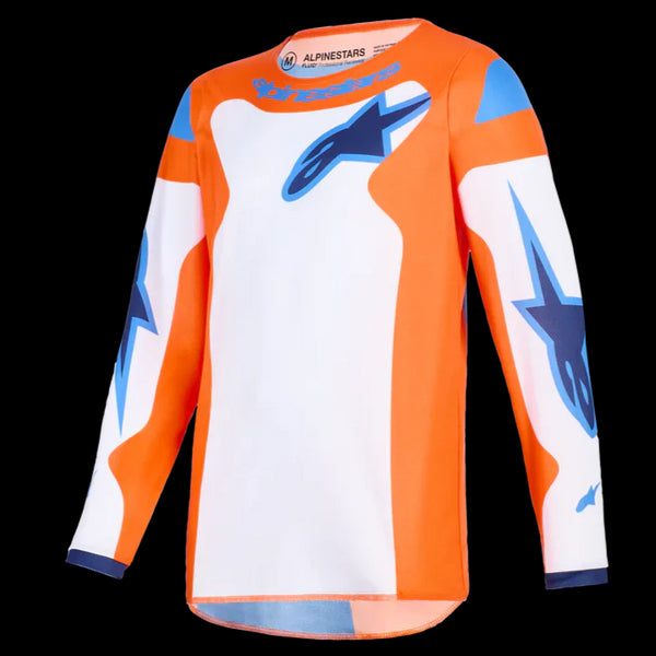 Alpinestars 2026 Youth Fluid Grid Jersey Orange/Ucla Blue