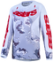 Alpinestars 2027 Youth Fluid Lone Jersey - Grey Camo/White/Fire Red — Motorcycle Gear (image 1 of 10)