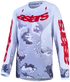 Alpinestars 2027 Youth Fluid Lone Jersey - Grey Camo/White/Fire Red — Motorcycle Gear (image 1 of 10)