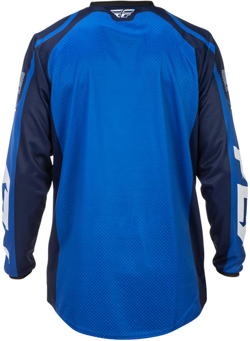 Fly Racing 2026 F-16 Jersey - Blue/Dark Blue/White