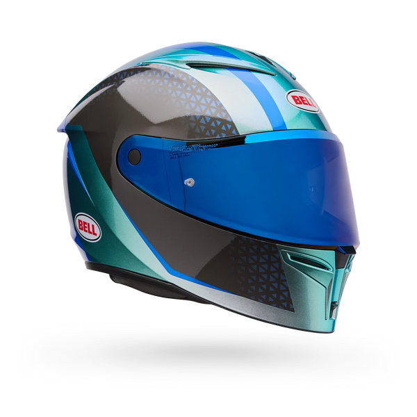 Bell Lithium MIPS Plus Blip Helmet - Silver/Blue — Motorcycle Helmets (image 1 of 10)