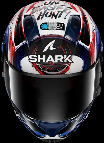 Shark Aeron GP FIM Racing Zarco Replica Helmet - White/Black/Blue (WKB)