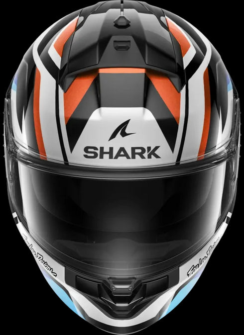 Shark Ridill 2 TLD Apex Helmet - Black/White/Blue KWB