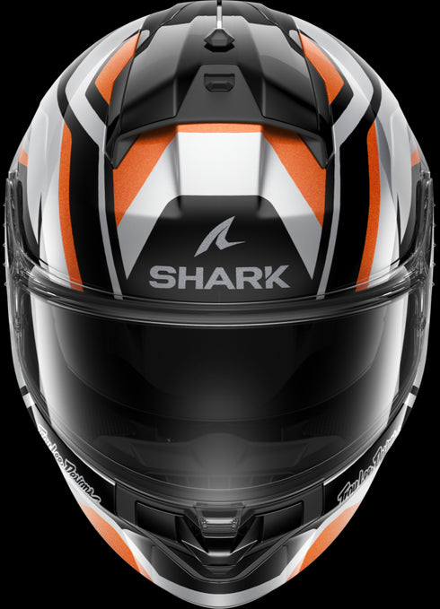 Shark Ridill 2 TLD Apex Helmet - Silver/Black/Orange SKO